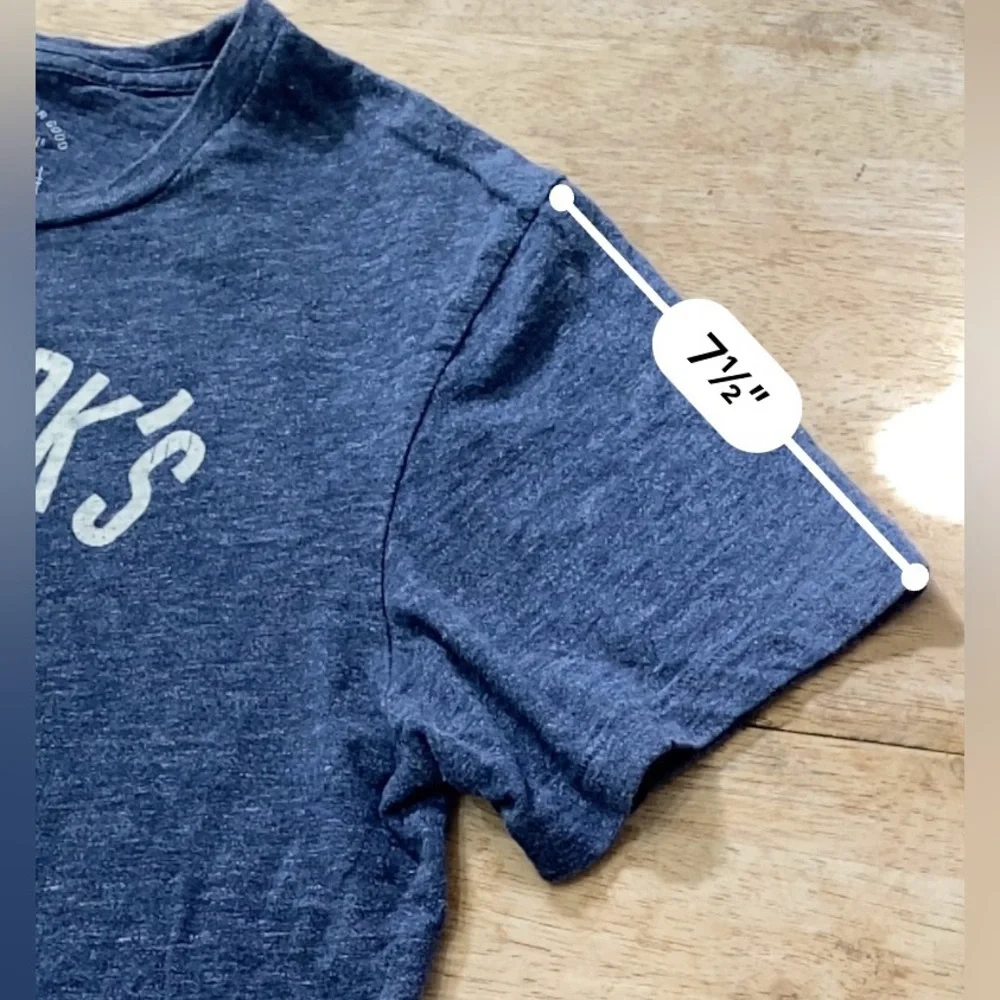 J Crew Adult Small New York High Line Steel Blue Cotton Graphic Tee‎